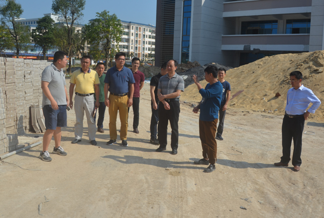 學院領導實地檢查擴建校區二期工程建設情況